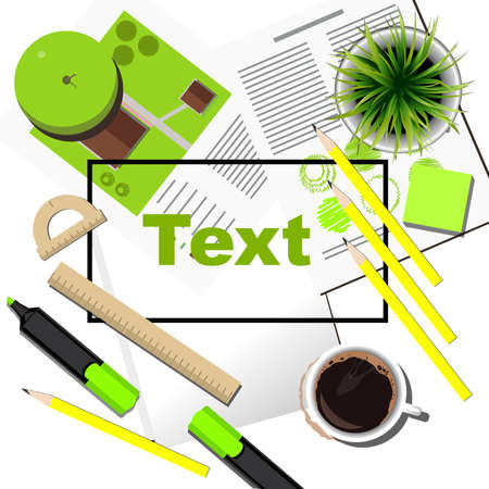 base for text and objects on crumpled paperのイラスト素材