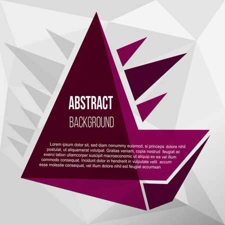 Purple abstract triangle background for text. Vector illustration.のイラスト素材