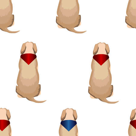 Seamless pattern with Labradorのイラスト素材