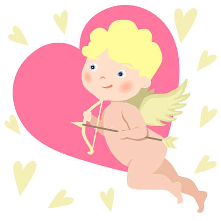 Angel shoots a bowのイラスト素材