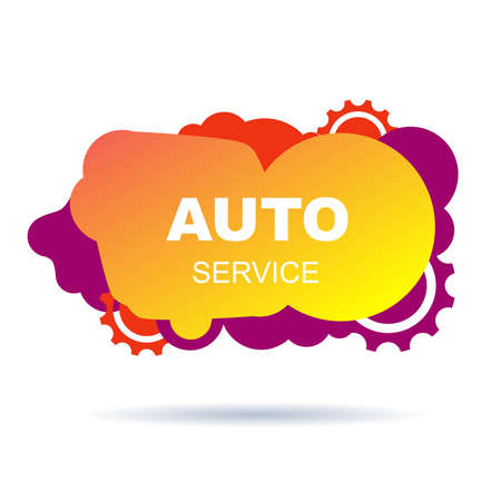 Bright flyer auto repair of abstract elementsのイラスト素材