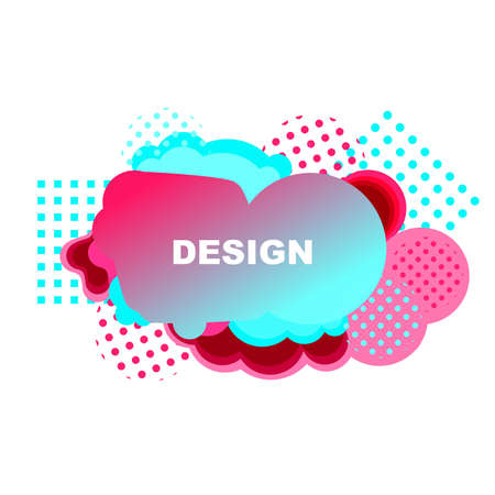 Pink background of abstract shapesのイラスト素材