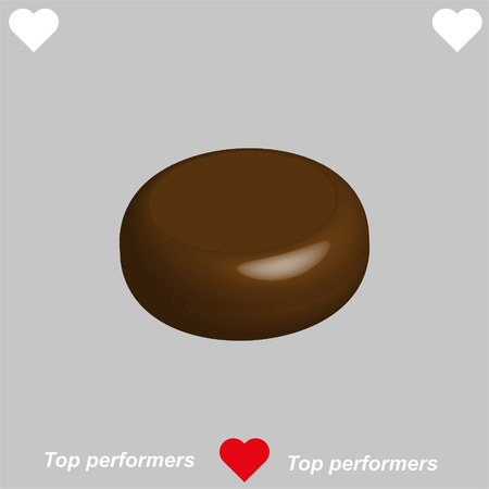Chocolate circle illustrationのイラスト素材