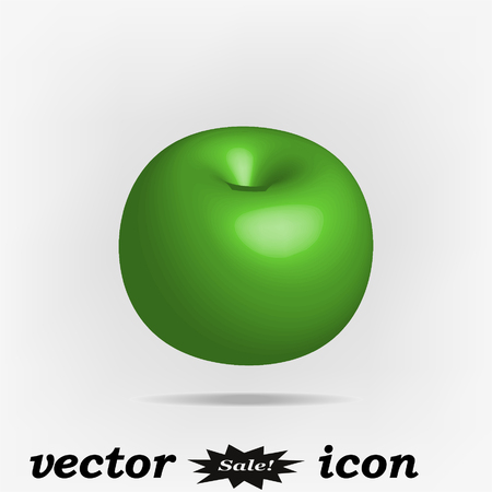 Green apple, vector illustrationのイラスト素材