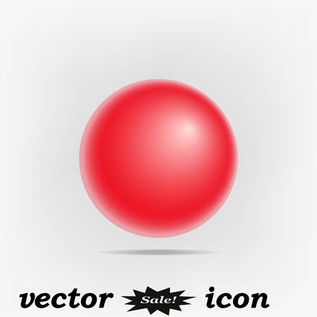 Realistic red ball,vector illustrationのイラスト素材