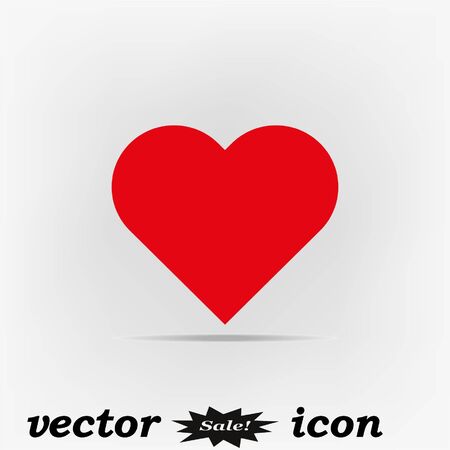Red heart, vector illustrationのイラスト素材