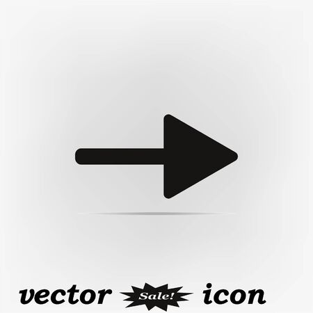 Arrow icon, black vector illustrationのイラスト素材
