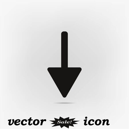Arrow icon, black vector illustrationのイラスト素材
