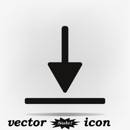 Upload icon, black vector illustrationのイラスト素材