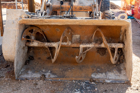 Structural Machine on Construction Site, Excavator for Excavation of Building Foundation