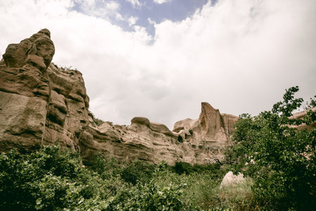 Baglidere White Love Valley in Cappadocia, Turkey, landscape of mountainsの写真素材