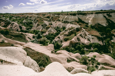 Baglidere White Love Valley in Cappadocia, Turkeyの写真素材
