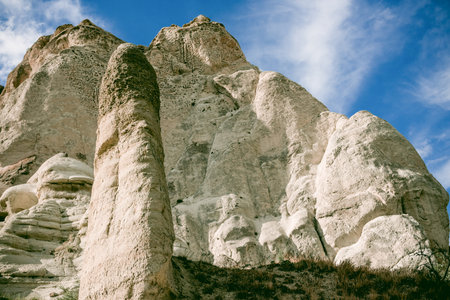 Baglidere White Love Valley in Cappadocia, Turkey, landscape of mountainsの写真素材