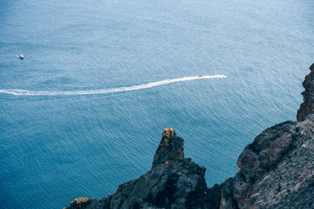Seascape Crimea in the light of the sun, pond outside, ocean wave, nature scenery