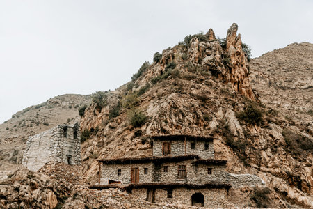 Dagestan, Russia, mountain village in the Caucasus Mountainsの写真素材