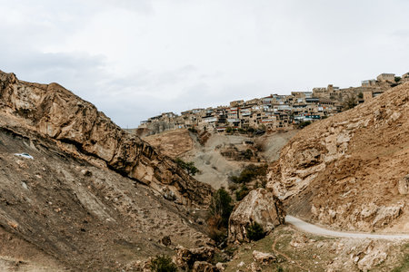 Small village in the vicinity neighborhood of the Caucasus Mountains of Dagestan, Russia