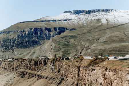 Small village in the vicinity neighborhood of the Caucasus Mountains of Dagestan, Russia