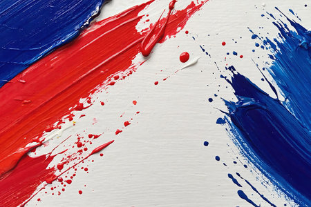 AI Generative Abstract expressionism background with colorful paints textureの素材