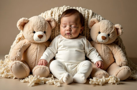 AI Generative Portrait of little boy in the children's room, happy childhoodの素材