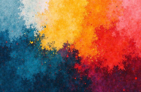 AI Generative Abstract background, round sparkling bokeh lights on color backgroundの素材