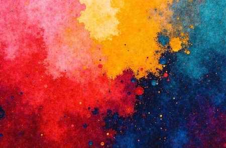 AI Generative Abstract background, round sparkling bokeh lights on color backgroundの素材