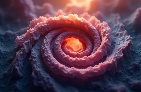 AI Generative Abstract Background Moving Spiral cosmic black hole galaxyの素材