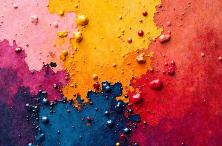 AI Generative Abstract background, round sparkling bokeh lights on color backgroundの素材