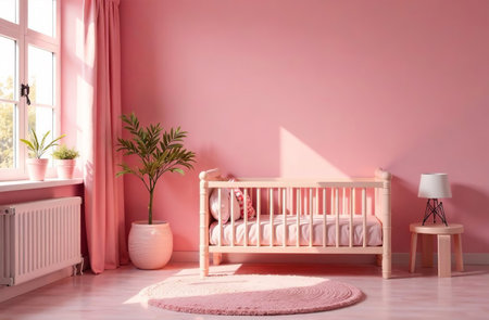 AI Generative Modern interior of children's room color, playroom in the houseの素材