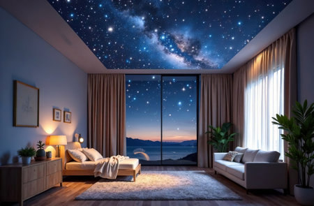 AI Generative Modern interior of children's room color, playroom in the houseの素材