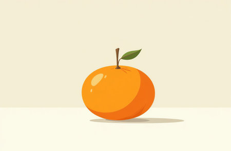 AI Generative Orange on the table, close-up of fresh fruits, bright kitchenの素材