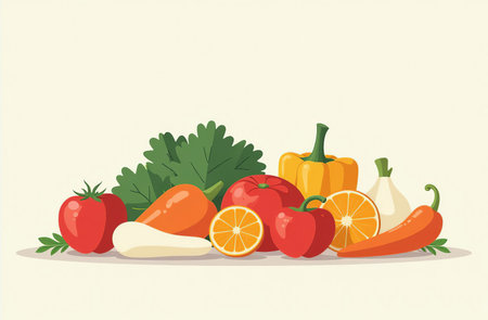 AI Generative Still life on the table, close-up of fresh fruits, bright kitchenの素材