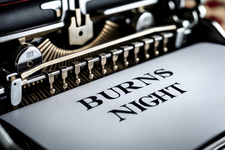 AI Generative Greeting card for traditional Scottish holiday in honor of birthday of poet writer Robert Burnsの素材