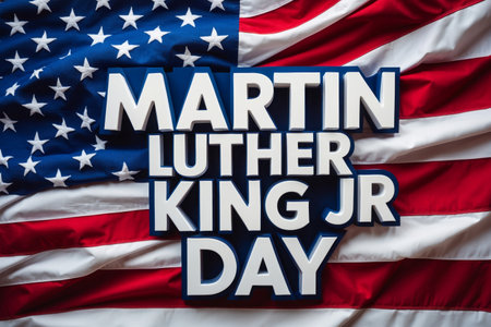 AI Generative Martin Luther King Jr. Day Greeting Card for Famous African American Rights Activistの素材
