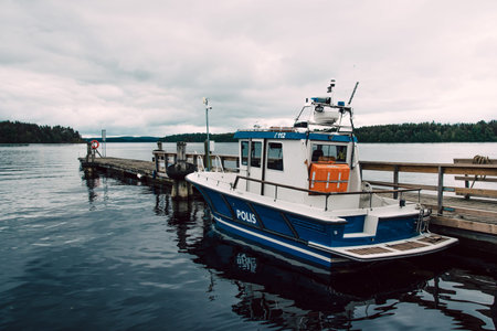 Savonlinna, Finland, 15 June 2019, Boats moored in the port on the lake Saimaa