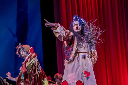 Saint Petersburg, Russia, 24 December 2019, Christmas New Year Theatrical Holiday Performance event