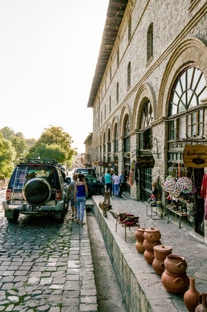 Baku, Azerbaijan, 23 August 2016, Handmade homemade dishes are sold in the oriental marketのeditorial素材