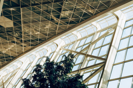 Baku, Azerbaijan, 29 August 2016, Interior of Heydar Aliyev International Airport