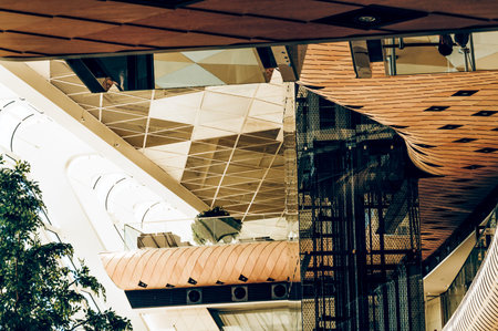 Baku, Azerbaijan, 29 August 2016, Interior of Heydar Aliyev International Airportのeditorial素材