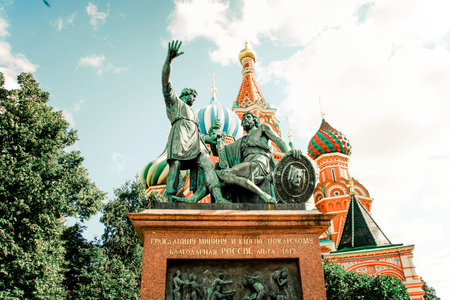 Moscow, Russia, 30 August 2016, Saint Basil's Cathedral orthodox temple on Red Square