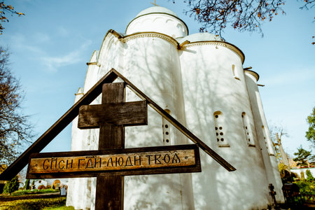 Staraya Ladoga, Russia, October 14, 2018, Staroladozhsky Svyato-Uspensky Maiden Orthodox Monastery