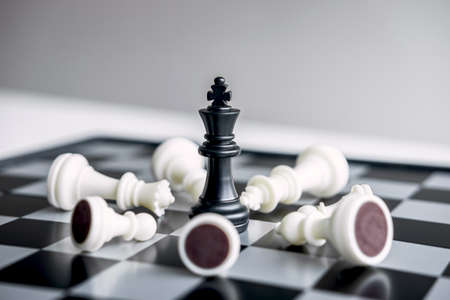Leadership chess and thinking strategy plan about crash overthrow the opposite team and development...