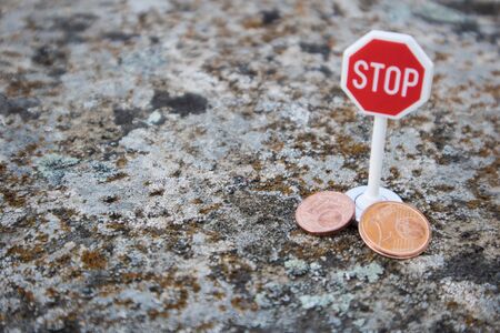 Stop euro centsの写真素材