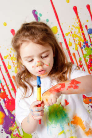 Child Paintingの写真素材