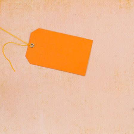 Blank orange label, square cropの写真素材