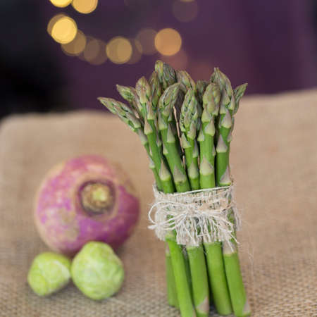 Green asparagus,square cropの写真素材