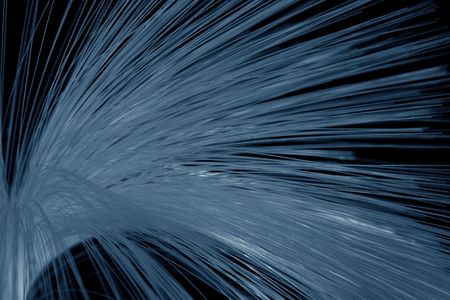 Strands of optical fibre, not illuminatedの写真素材