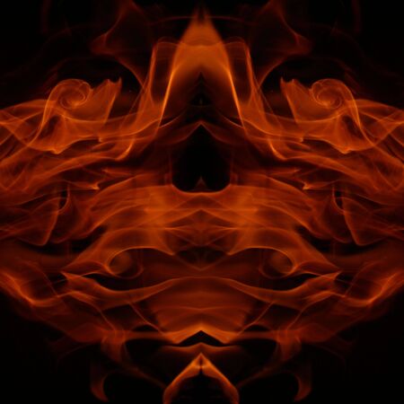 Symmetrical flame figureの写真素材