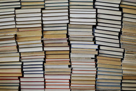 many old shabby different booksの写真素材