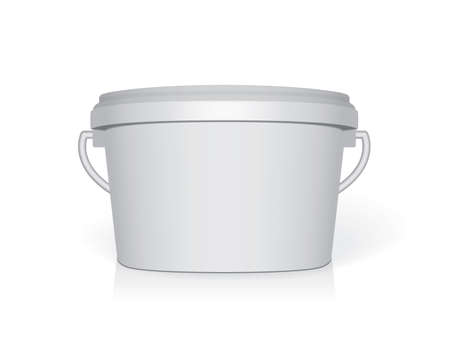 Plastic bucket Mock Up  Templateのイラスト素材
