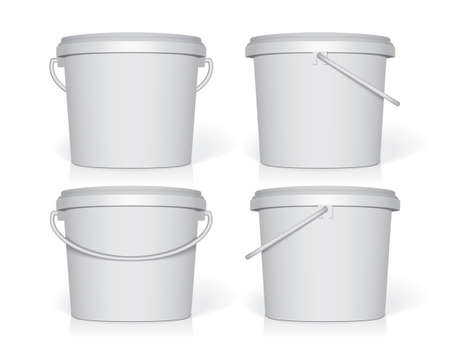 Plastic bucket Mock Up  Templateのイラスト素材